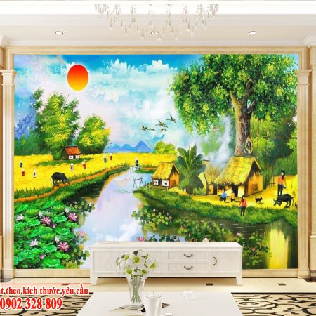 Cảnh làng quê yên ả với cây đa bến nước sân đình luôn khiến cho con người thích thú bởi những bức tranh làng quê luôn mang cho con người những hoài niệm về một cuộc sống thanh bình không xô bồ tấp nập. Ngày nay với sự phát triển của xã hội và sự đô thị hóa ngày càng nhanh những làng quê đã dần phát triển và có lẽ những hình ảnh những ngôi nhà mái rơm mái ngói đã dần thay thế cho những ngôi nhà hiện đại cao tầng ngày càng bề thế. Những con đường đất quanh co cũng được đổ bê tông trải nhựa hiện đại hóa theo thời gian. Mặc dù như vậy nhưng có lẽ chúng ta khó có thể quên được khung cảnh khói bếp từ những ngôi nhà tranh vách đất, khung cảnh của một thời mà dân tộc đã trải qua. Hiện nay có lẽ những không gian ấy ít nhiều chỉ còn là kỉ niệm trong các bức tranh. Cũng bởi thế nên trong những mẫu mã gạch 3D được bán chạy hiện nay tại kho gạch 3D Miền Nam các mẫu Tranh gạch 3D làng quê luôn được các quý khách hàng , quý gia chủ rất ưa chuộng và sử dụng. Hãy cùng gạch 3D Miền Nam đi tìm hiểu về sản phẩm gạch 3D làng quê để thấy những nét độc đáo của sản phẩm này nhé! 1. Ý nghĩa của tranh gạch 3D đồng quê - Không thể phủ nhận rằng những bức tranh gạch 3D đồng quê mang cho con người luôn có một cảm giác rất khác. Đó là những sự trầm lắng để nhìn lại một thời mà con người đã trải qua. Cuộc sống làng quê luôn tạo được cảm giác yên bình và một kí ức sâu lắng trong tiềm thức của mỗi con người. Dù là người thành phố hay bạn là người có cuộc sống hiện đại đến đâu thì khi ngắm những bức tranh 3D,4D,8D đồng quê đều có chung một cảm xúc về một sự hoài niệm. Những bức tranh gạch 3D được trang trí trong nhà sẽ tạo cho không gian của ngôi nhà một sự yên bình làm cho con người cảm thấy thư thái giảm áp lực trong cuộc sống hiện đại. - Nhiều người thích lựa chọn các bức tranh gạch có hình ảnh đồng quê vì họ yêu thích hình ảnh của con trâu và đồng lúa. Đây là những hình ảnh khá quen thuộc của một vùng nông thôn Việt Nam. Và hình ảnh này đã gắn bó với tuổi thơ của nhiều người mang đến cho họ rất nhiều cảm xúc. - Khi chúng ta lựa chọn các sản phẩm trên gạch đồng quê một phần nào đó phác họa nên một cuộc sống tuổi thơ. Tạo ra một không gian yên ả và thanh bình của một vùng quê tại nhà. Để gia chủ khi làm việc mệt mỏi có thể nhìn ngắm vẻ đẹp của bức tranh và cảm thấy thoải mái hơn trong tâm hồn. - Mỗi bức tranh gạch 3D đồng quê với các phong cảnh làng quê khác nhau sẽ giúp không gian trang trí của quý gia chủ thêm sinh động và tạo được điểm nhấn hài hòa cho ngôi nhà của bạn. Với các phong cảnh làng quê Việt Nam với cây đa bến nước khói rơm chiều yên ả hay những bức tranh gạch 3D cảnh làng quê Châu Âu với cánh đồng hoa bát ngát những ngôi nhà với cột khói lớn đậm chất cuộc sống châu Âu đều giúp con người giải tỏa căng thẳng trong cuộc sống rất tốt. 2. Những mẫu tranh gạch 3D đồng quê phổ biến hiện nay - Mặc dù chủ đề đồng quê của các sản phẩm trên gặp là chủ đề chính tuy nhiên nó cũng có một số kiểu thiết kế khác nhau. Tùy theo sở thích của khách hàng mà chúng ta có thể lựa chọn các chủ đề tranh gạch đồng quê phù hợp. - Tranh gạch đồng quê nông thôn Việt Nam .Các mẫu tranh gạch được thiết kế với hình ảnh đồng quê Nông thôn Việt Nam hoàn toàn là một chủ đề mà bạn có thể lựa chọn. Hình ảnh đồng lúa vàng con trâu và những người nông dân cày ruộng. Đây là một trong những kiểu thiết kế phù hợp với những người có tuổi thơ lớn lên tại đồng quê Việt Nam. - Tranh gạch đồng quê Châu Âu :Bên cạnh các mẫu tranh gạch đồng quê nông thôn Việt Nam thì các mẫu đồng quê ở Bắc Âu cũng được lựa chọn nhiều. Điểm khác biệt cho những mẫu tranh gạch này đó là một bức tranh thiên nhiên với đầy đủ màu sắc và có phần thơ mộng. Nếu như bạn đã từng say đắm với vẻ đẹp thiên nhiên ở vùng Bắc Âu qua những bộ phim nổi tiếng thì có thể lựa chọn tranh gạch chủ đề này cho không gian nhà ở của mình. - Tại kho gạch 3D Miền Nam chúng tôi có rất nhiều mẫu mã gạch tranh 3D đồng quê với các mẫu mã từ cảnh làng quê Việt Nam tới những mẫu về cảnh làng quê Châu Âu rất phong phú và đa dạng với nhiều kích cỡ và mức giá khác nhau cho quý gia chủ, quý khách hàng lựa chọn để sử dụng trang trí cho không gian của mình. Mỗi một bức tranh gạch 3D làng quê có những ý nghĩa và điểm nhấn khác nhau phù hợp với không gian của mỗi quý gia chủ. Nếu quý khách hàng có nhu cầu sử dụng tranh gạch 3D đồng quê để trang trí hãy nhanh tay liên hệ với Hotline của Gạch 3D Miền Nam để được tư vấn và lựa chọn sản phẩm ưng ý dành cho không gian ngôi nhà riêng mình nhé!