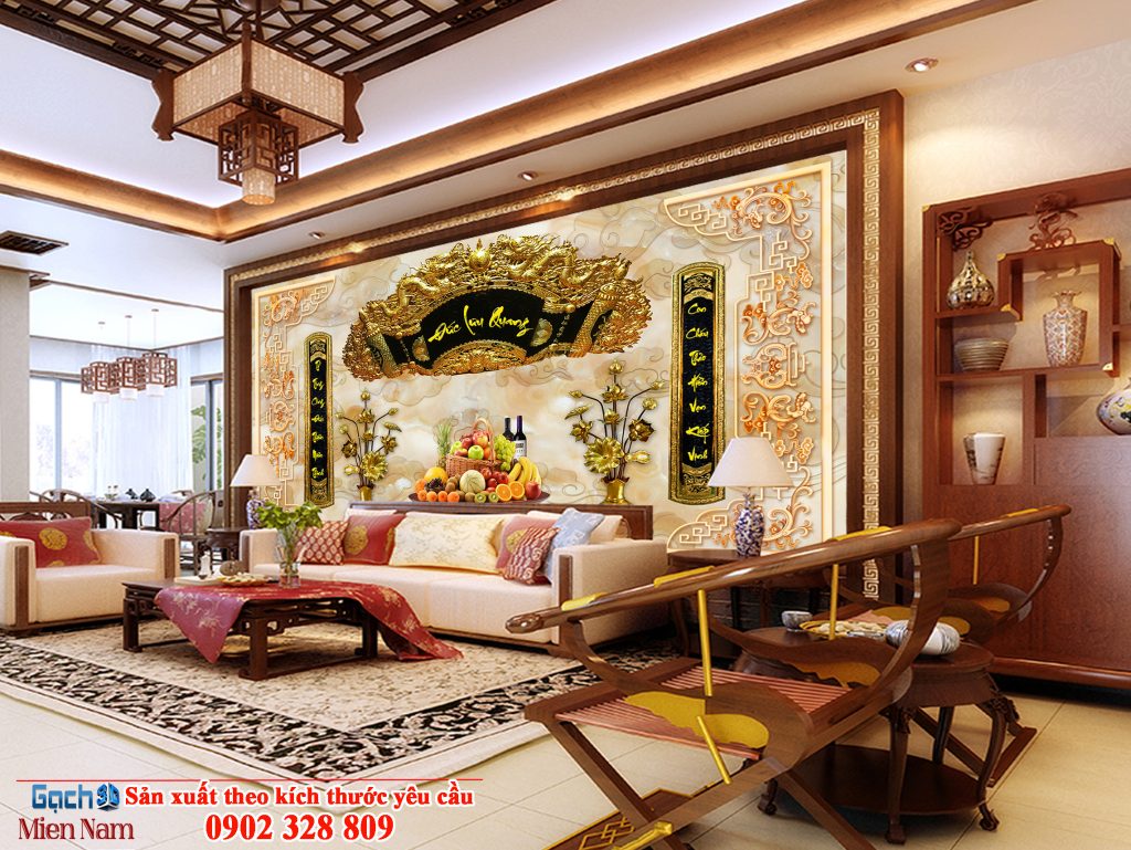 Không gian phòng thờ thêm trang trọng với gạch trang trí cao cấp Không gian phòng thờ thêm trang trọng với gạch trang trí cao cấp