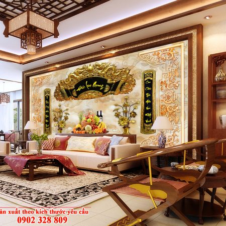 gạch 3D cho không gian phòng thờ