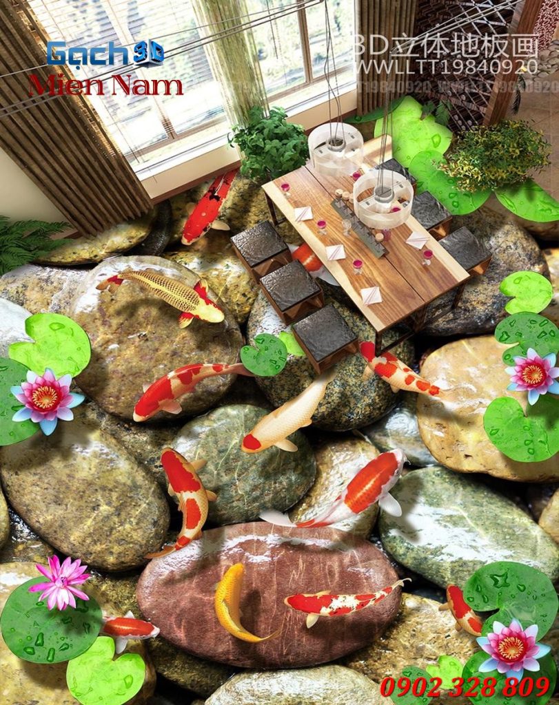 Sử dụng tranh gạch hồ cá trang trí cho ngôi nhà như thế nào?