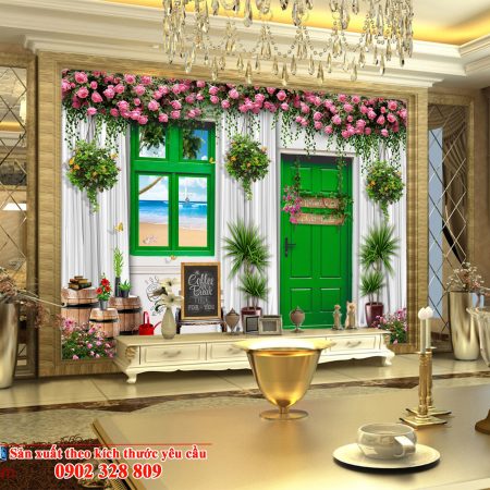 Tranh gạch mẫu cửa sổ đa dạng