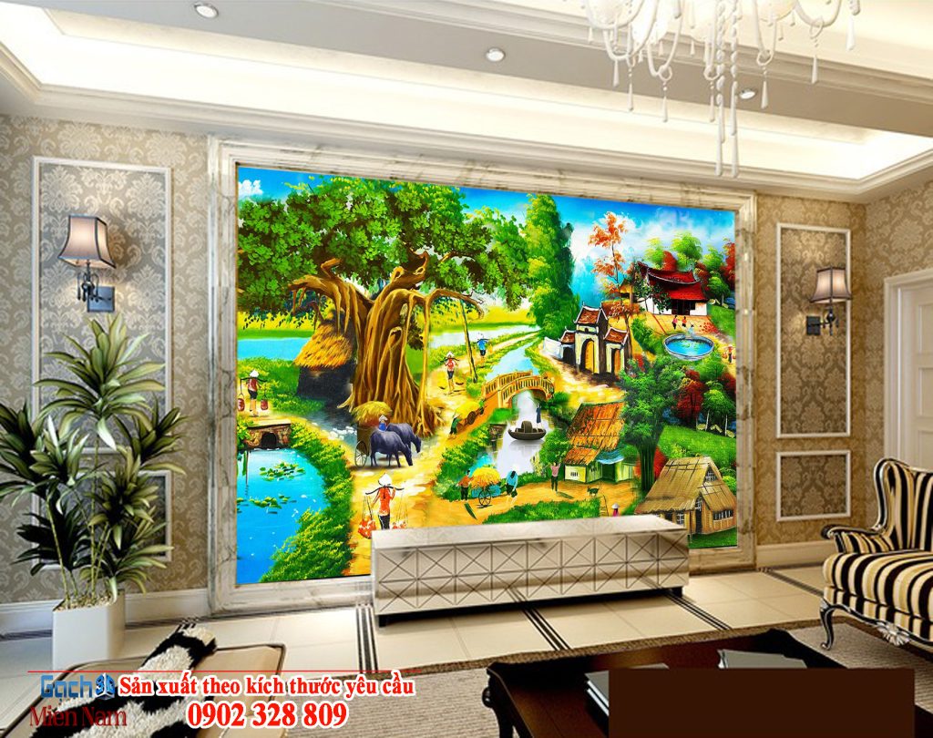 Tranh gạch mẫu vinh quy bái tổ