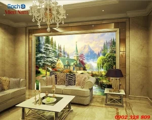 Tranh gạch 3d đồng quê tô điểm cho không gian thêm xinh đẹp
