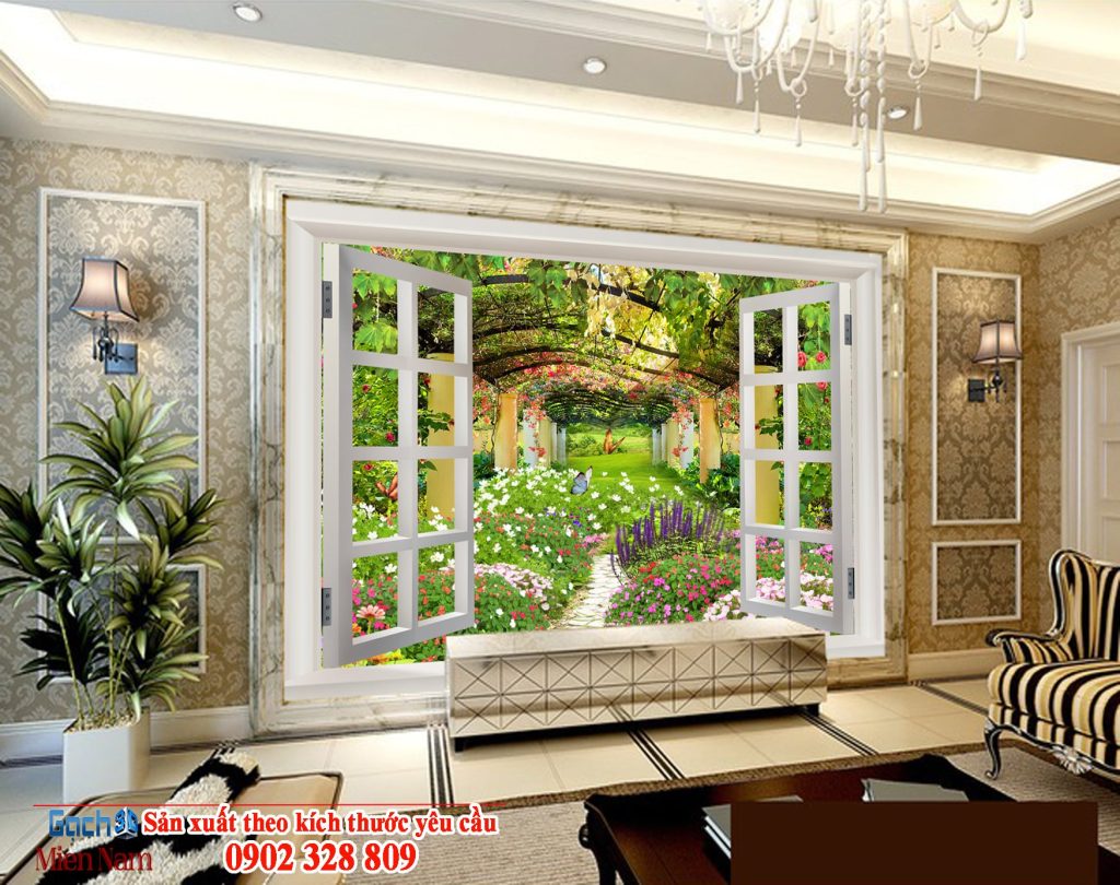 Gạch tranh 3d đẹp với mẫu giả cửa sổ-Trang trí tường nhà hiện đại Gạch tranh 3d đẹp với mẫu giả cửa sổ-Trang trí tường nhà hiện đại