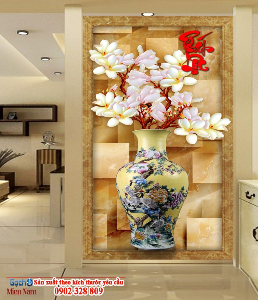 Gạch TRanh 3D Bình Hoa-Tạo điểm nhấn tinh tế cho không gian Gạch TRanh 3D Bình Hoa-Tạo điểm nhấn tinh tế cho không gian