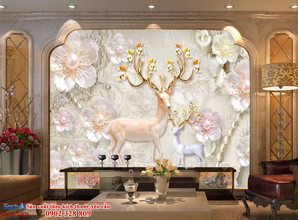 Tranh gạch 3D Hoa Ngọc-Trang trí tường nhà tuyệt đẹp Tranh gạch 3D Hoa Ngọc-Trang trí tường nhà tuyệt đẹp